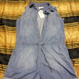 Blue Jean Denim Romper